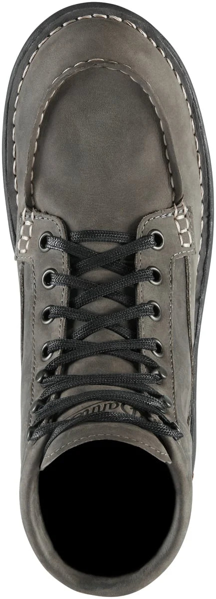 Women's Waterproof Moc Toe Leather Boot - Charcoal