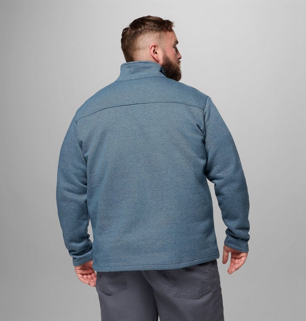 Men's Big Cotton-Blend Half-Zip Pullover - Black
