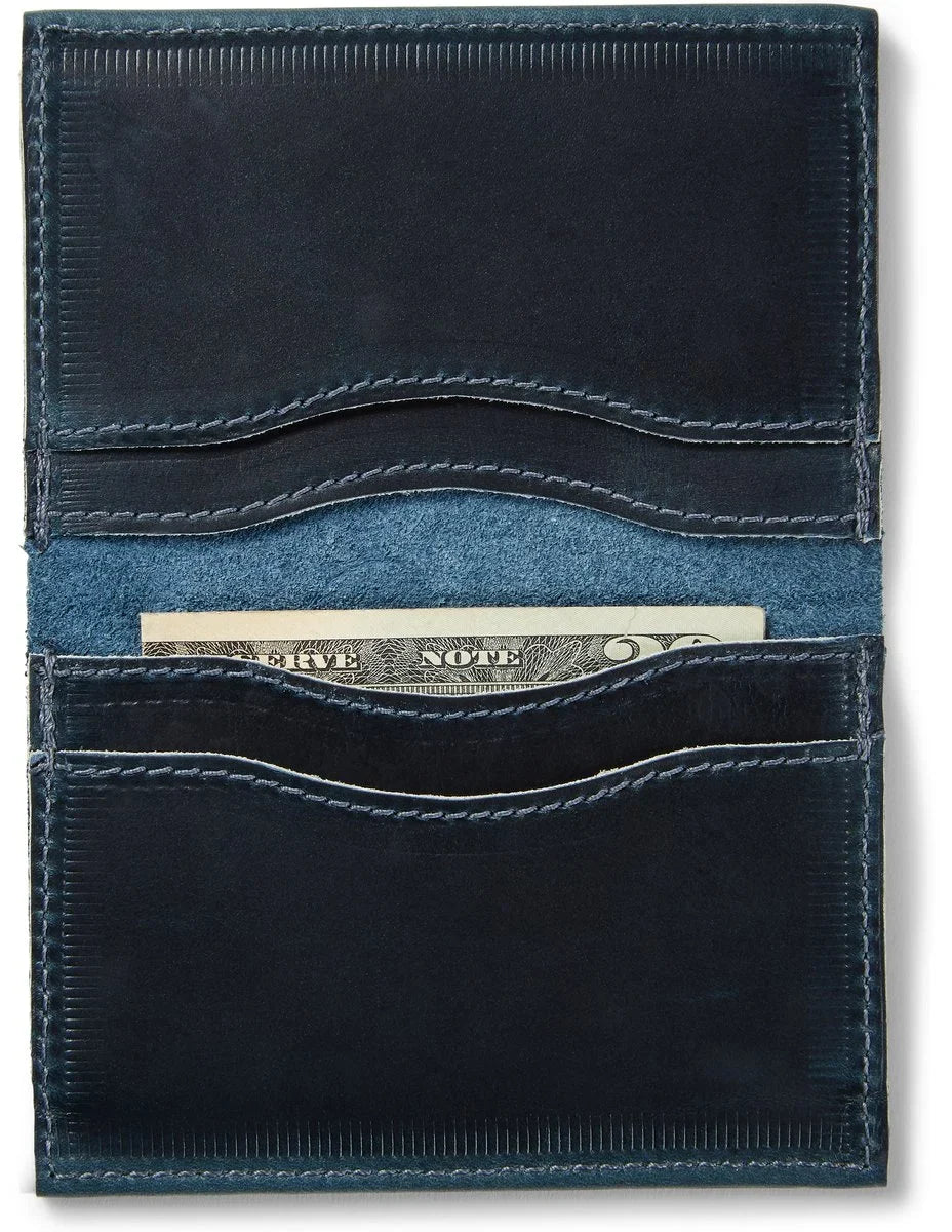 Full-Grain Leather Wallet - Navy