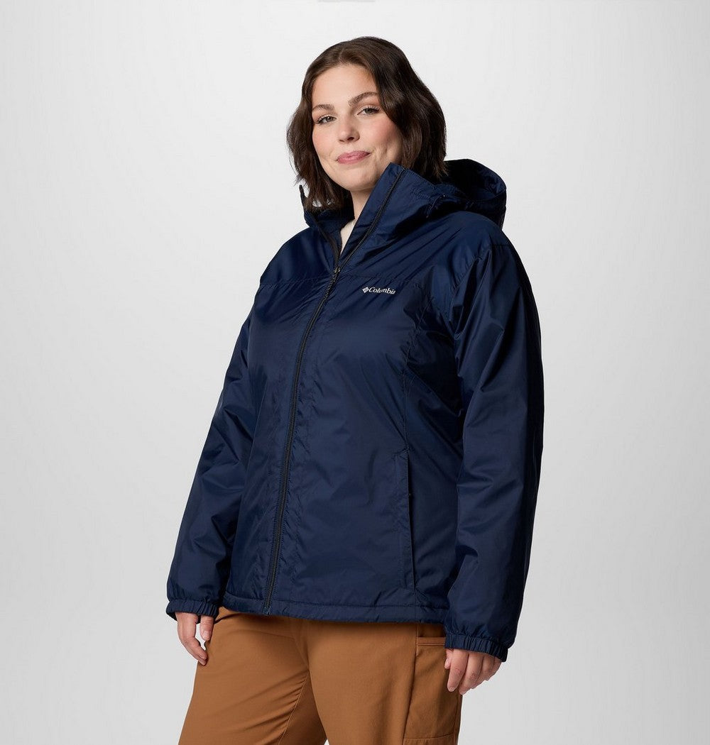 Women's Sherpa-Lined Rain Jacket - Green