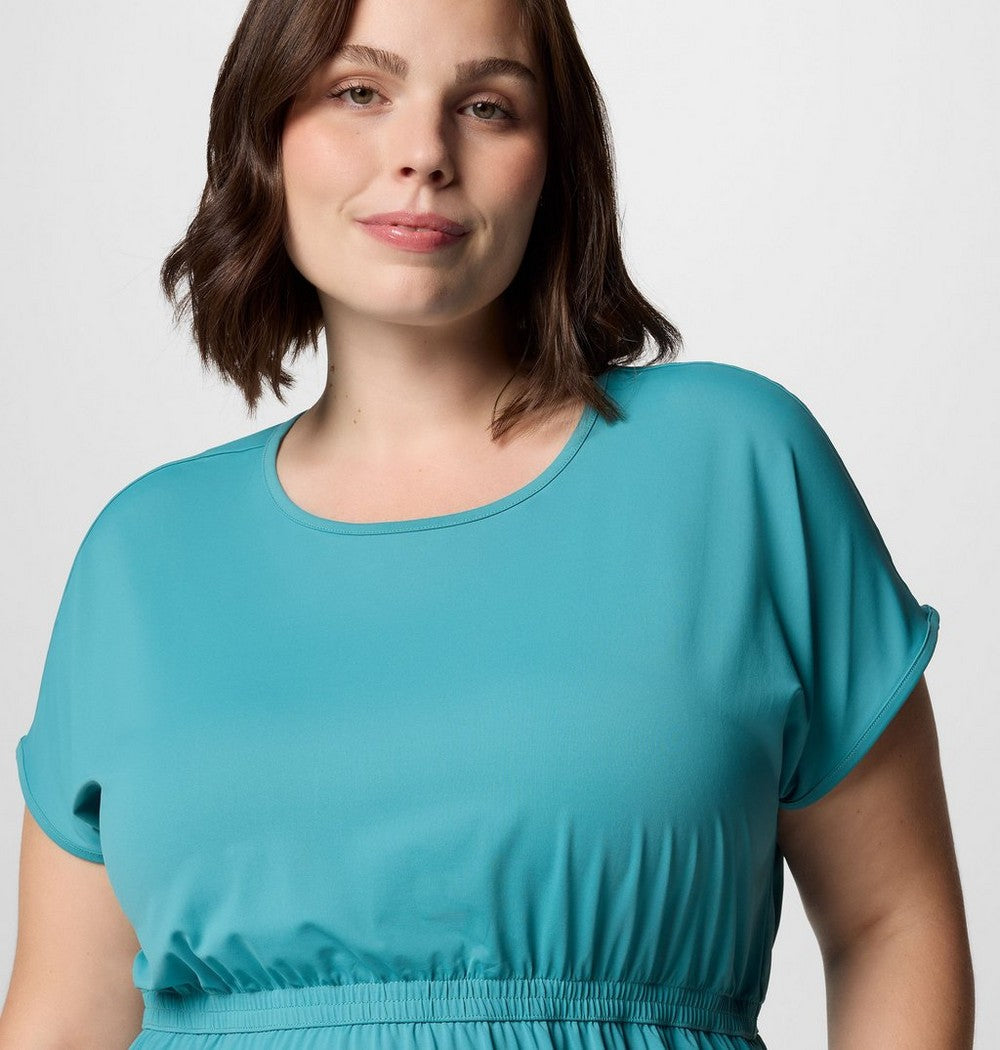 Women's Plus Short Sleeve Sun Dress - Navy