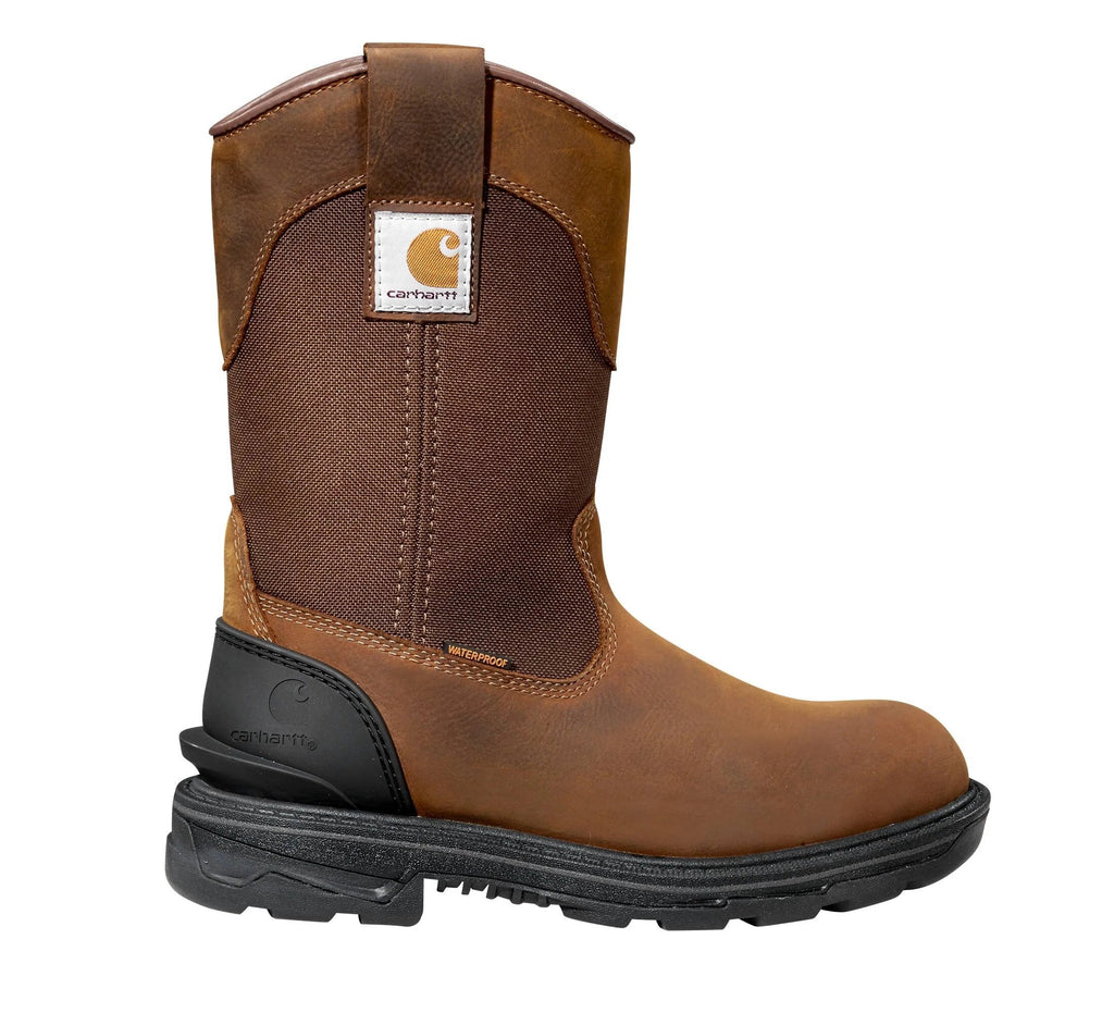 Women's 11-Inch Waterproof Pull-On Work Boot - Brown