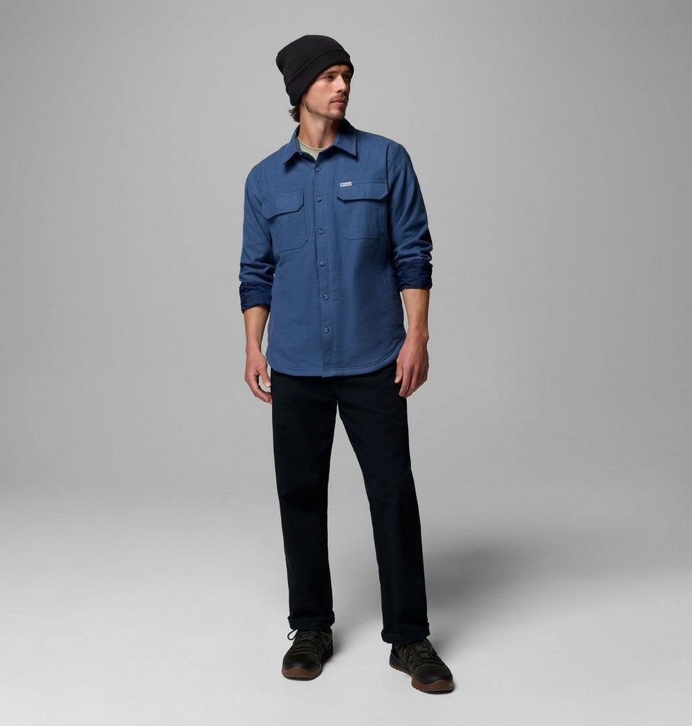 Men's Fleece-Lined Shirt Jacket - Green