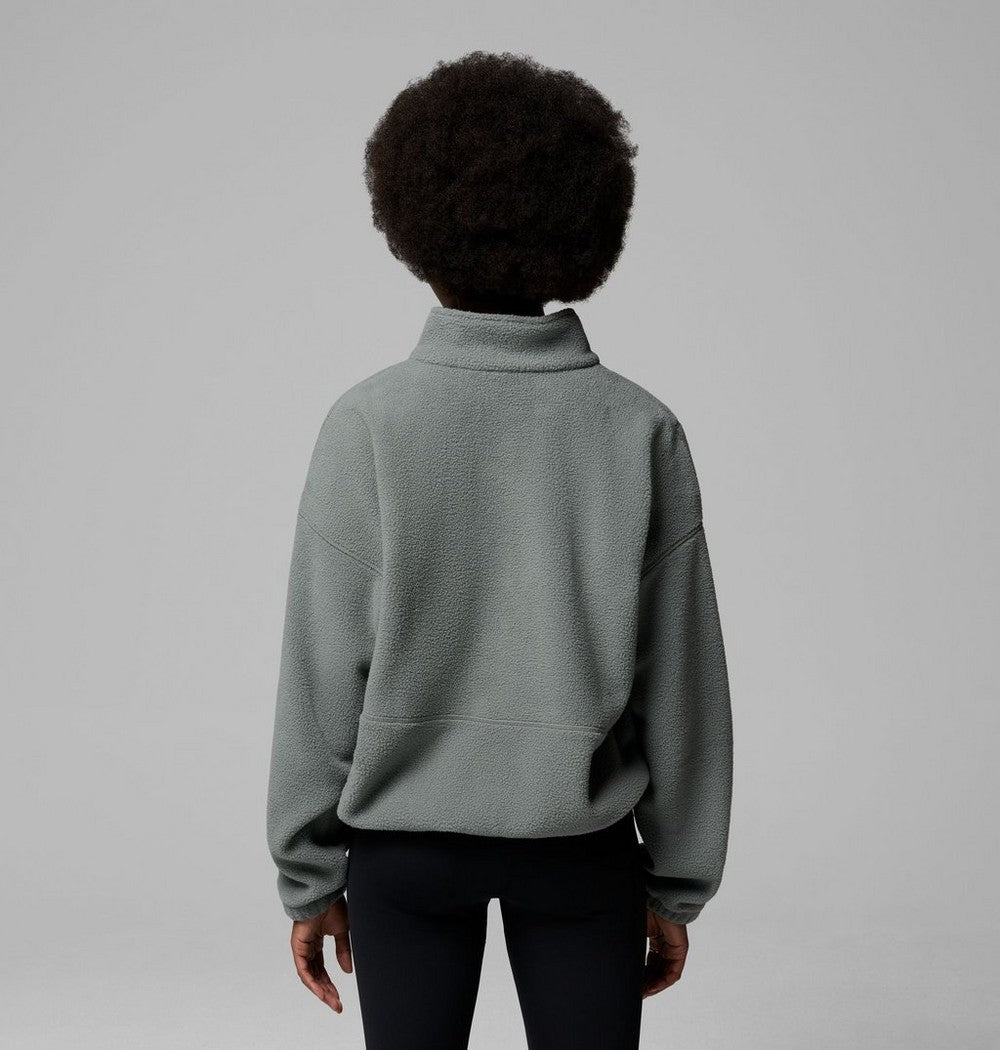 Women's Fleece Half-Zip Pullover - Blue Grey