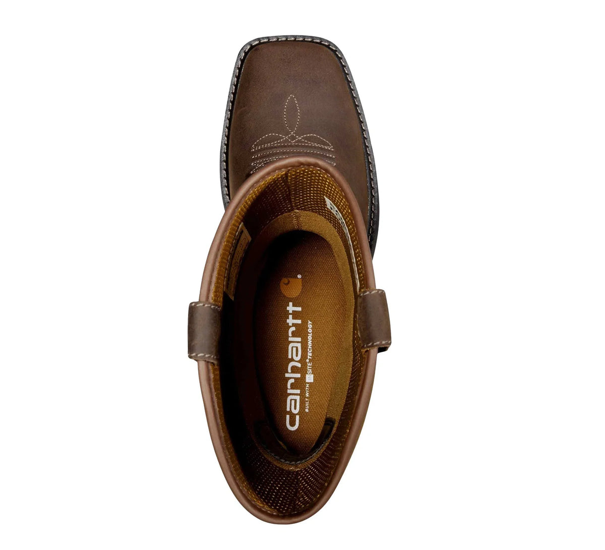 Waterproof 11-Inch Square Toe Pull-On Boot - Brown