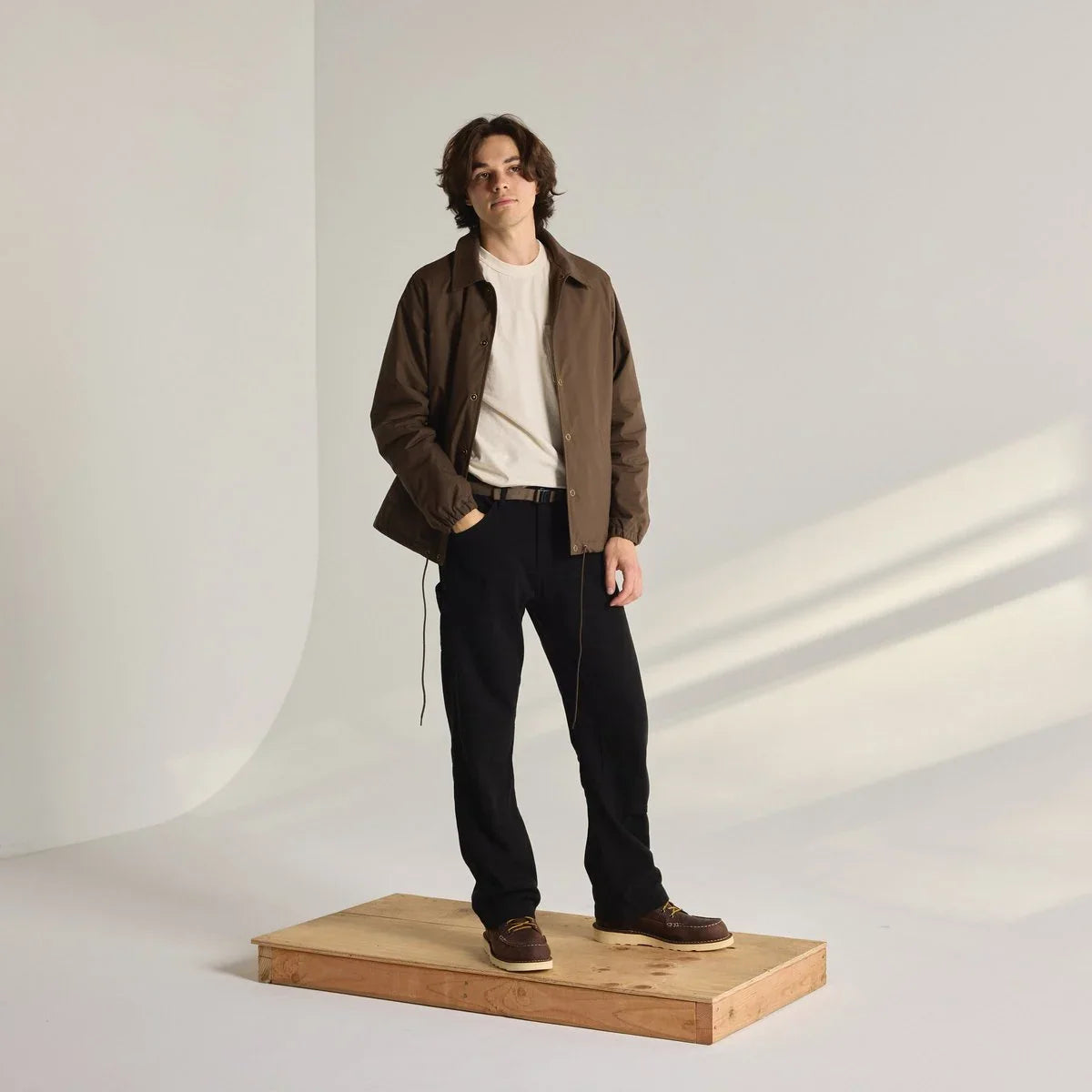 Men's Double-Knee Work Pants - Herringbone Black