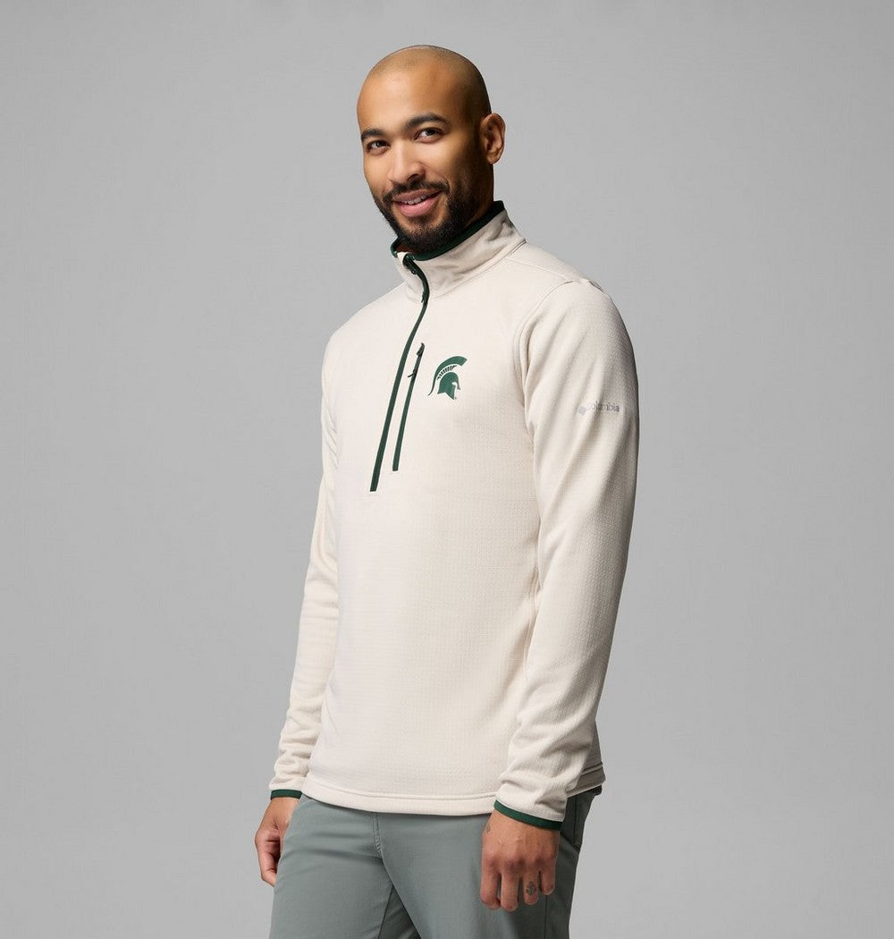 Men's Grid Fleece Half-Zip Pullover - Gray