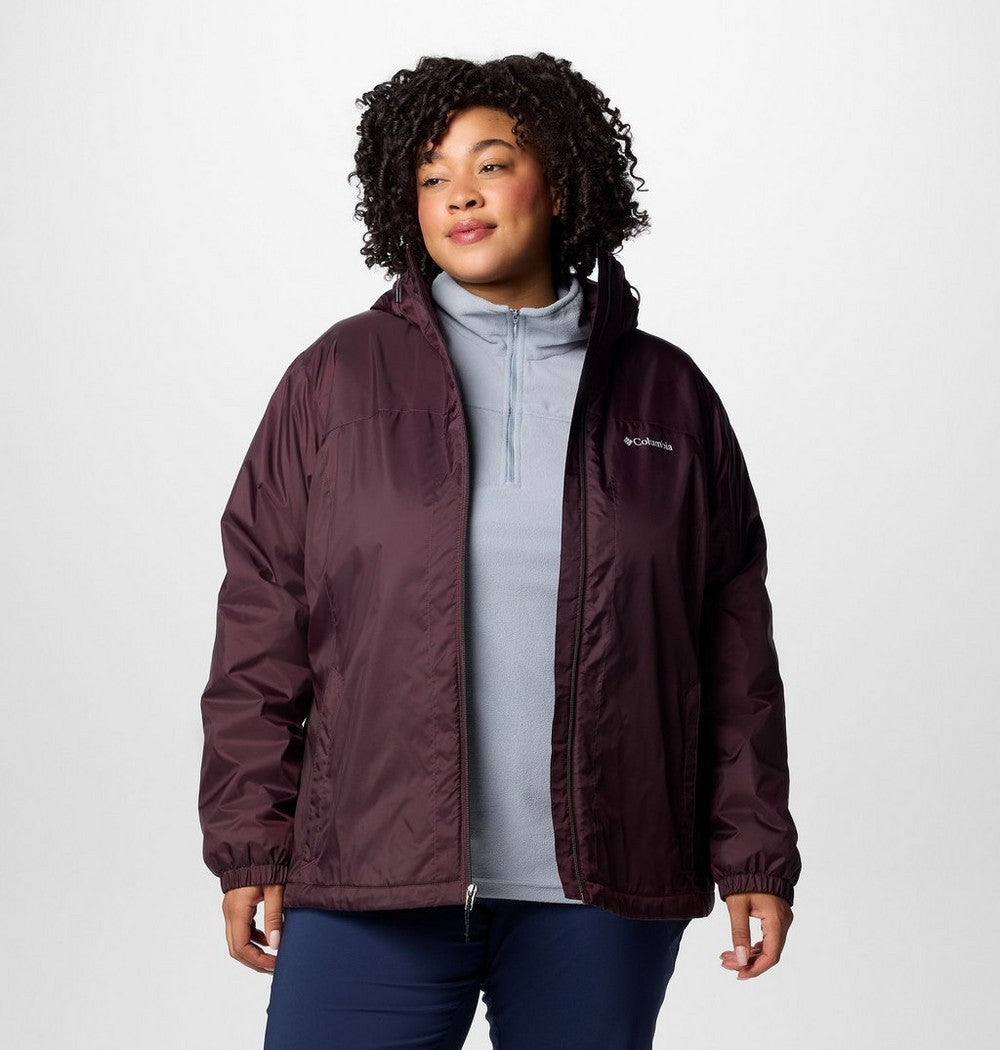 Women's Sherpa-Lined Rain Jacket - Green