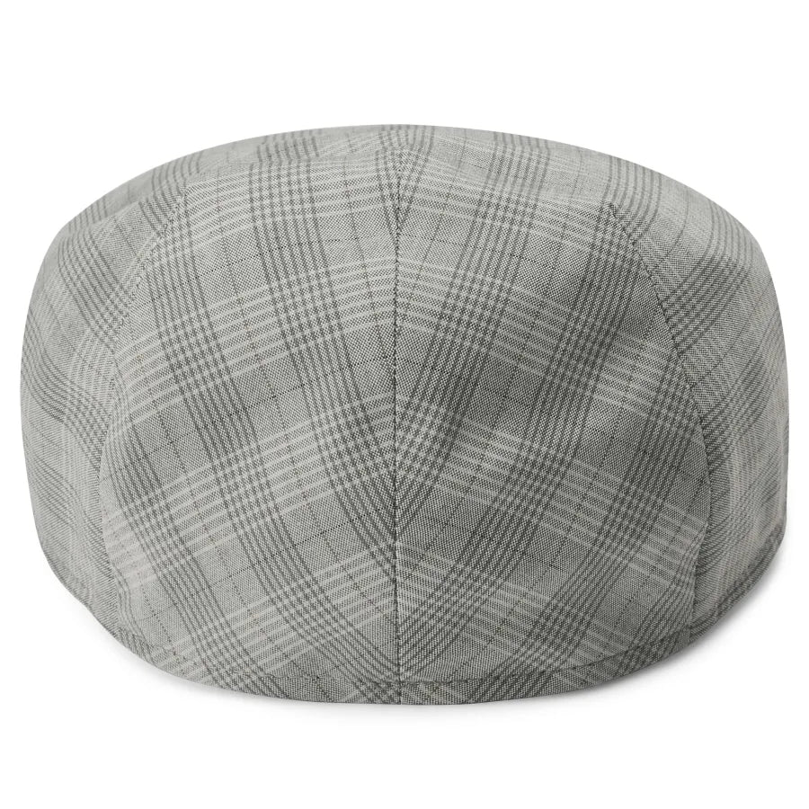 Grey Plaid Moda Flat Cap
