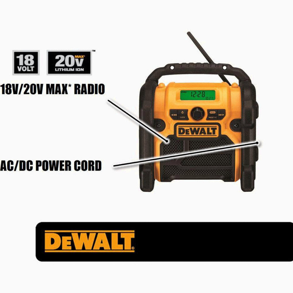20-Volt MAX Compact Corded/Cordless Worksite Radio