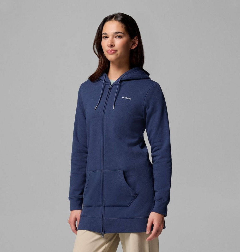 Women's Long Full-Zip Hoodie - Blue