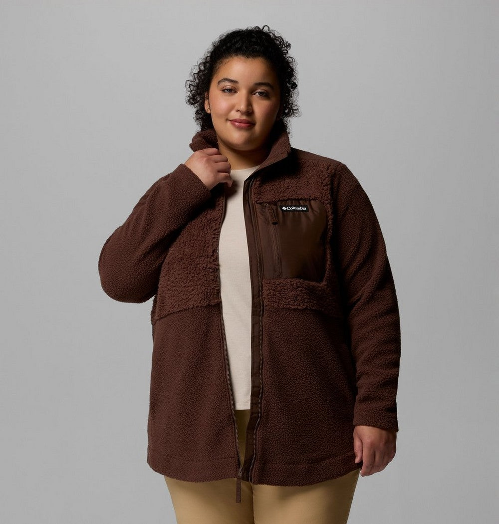 Women's Plus Sherpa Full-Zip Fleece - Grey