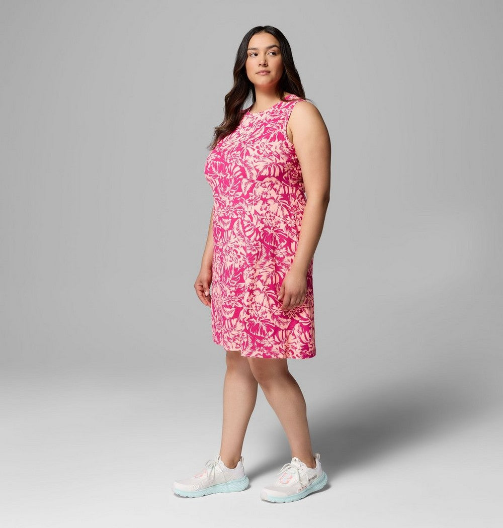 Women's Plus UPF 50 Tank Dress - Blue Print