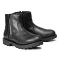 Men's Dual-Zip Motorcycle Boots - Black