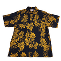 Mini Tahitian (Black/Gold) Hawaiian Shirts