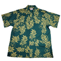 Mini Tahitian (Green/Gold) Hawaiian Shirts