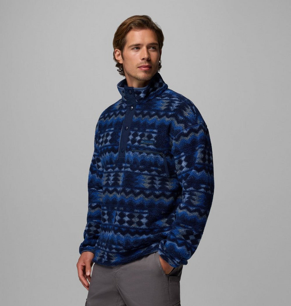 Men's Printed Half-Snap Fleece Pullover