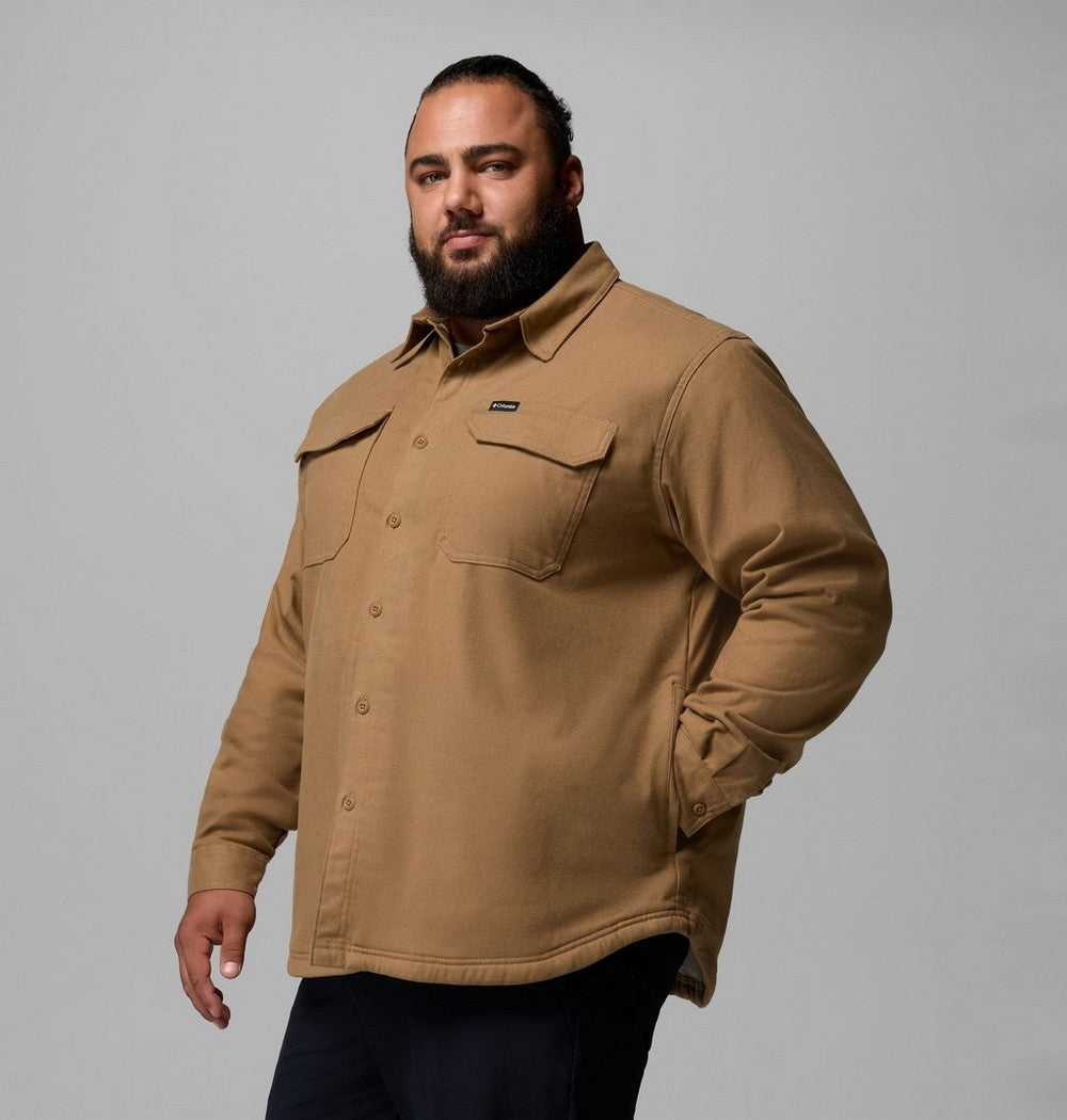 Men's Big Fleece-Lined Shirt Jacket - Blue