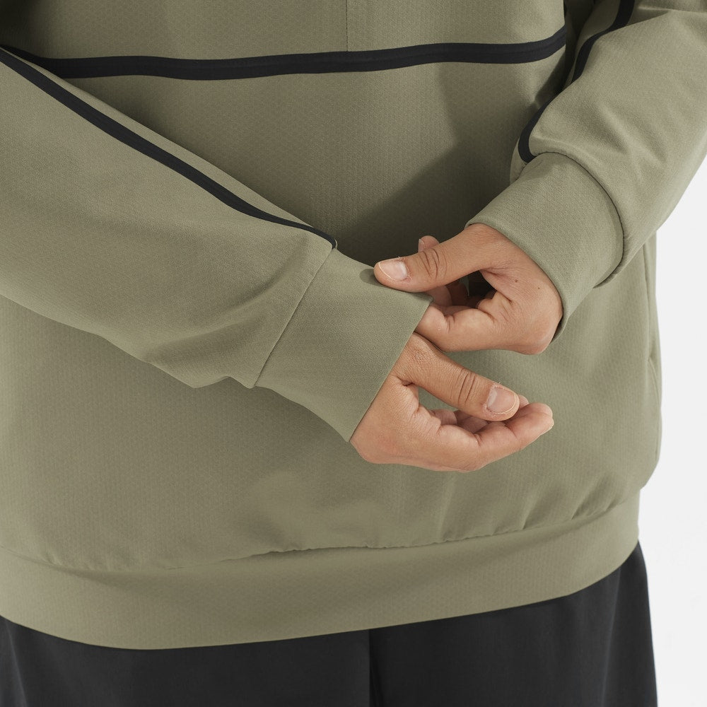 Unisex Half-Zip Softshell Midlayer - Stone Gray