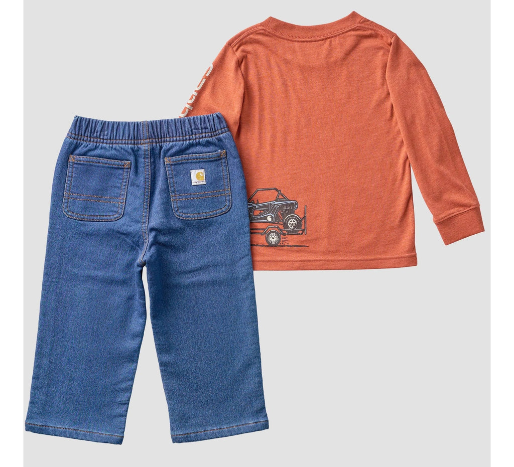 Baby Boys' Truck Tee & Denim Pant Set - Blue