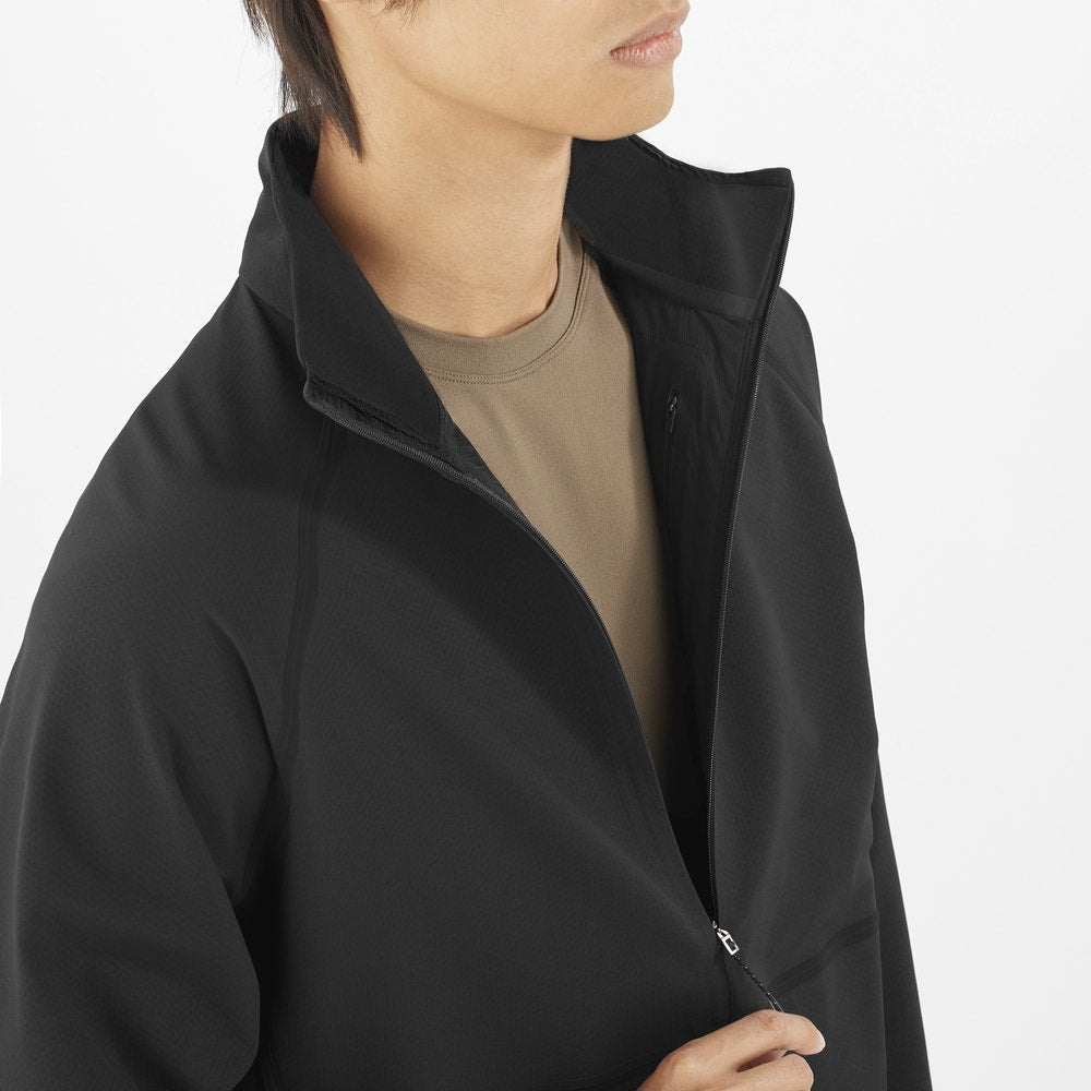 Unisex Half-Zip Softshell Midlayer - Stone Gray