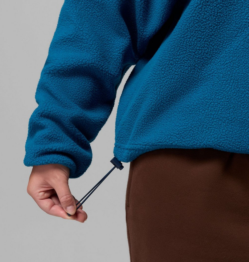 Women's Plus Cropped Sherpa Half-Snap Pullover - Tan