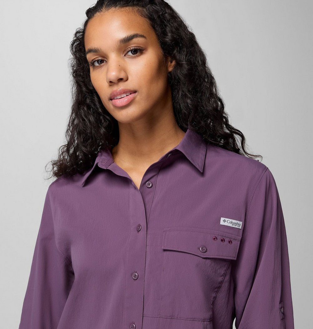 Women's UPF 50 Roll-Tab Fishing Shirt - Lavender