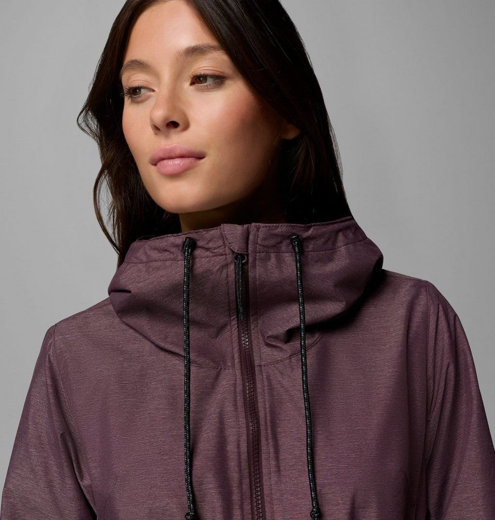 Women's Lightweight Hooded Rain Jacket - Fuchsia