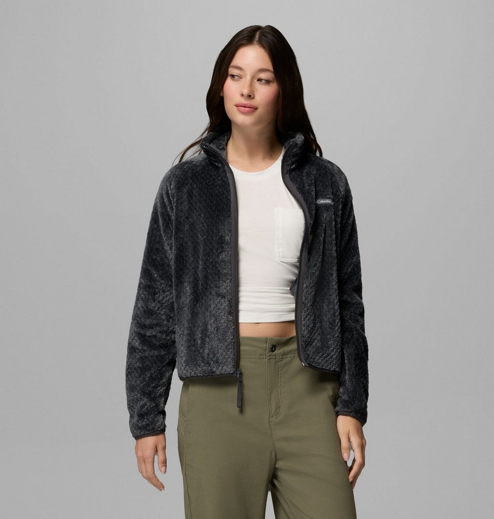 Women's Cropped Sherpa Full-Zip Fleece - Green