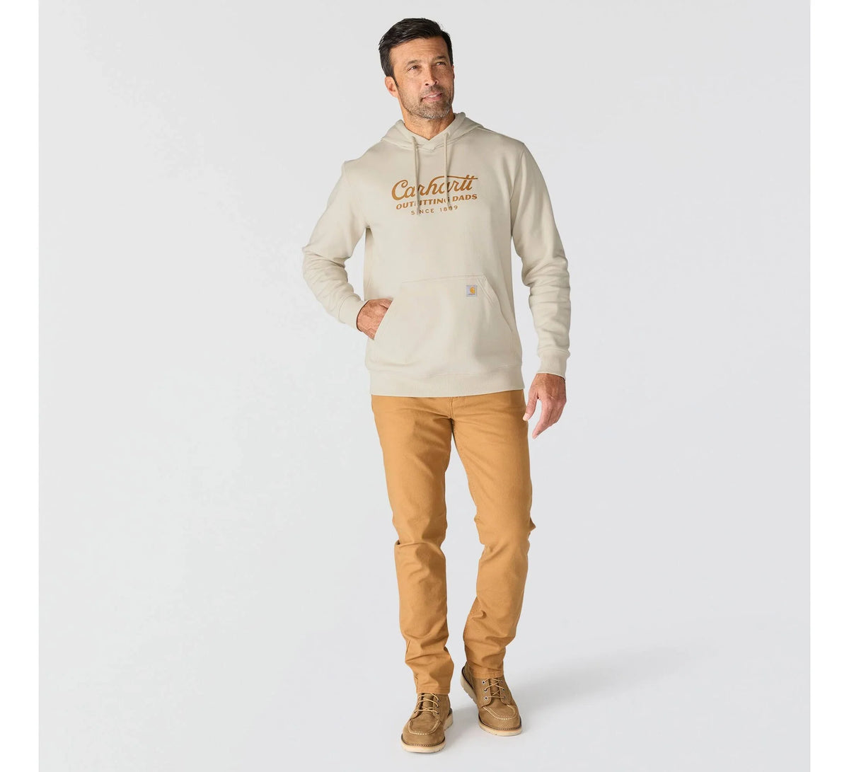 Men's Dad Graphic Hooded Sweatshirt - Beige