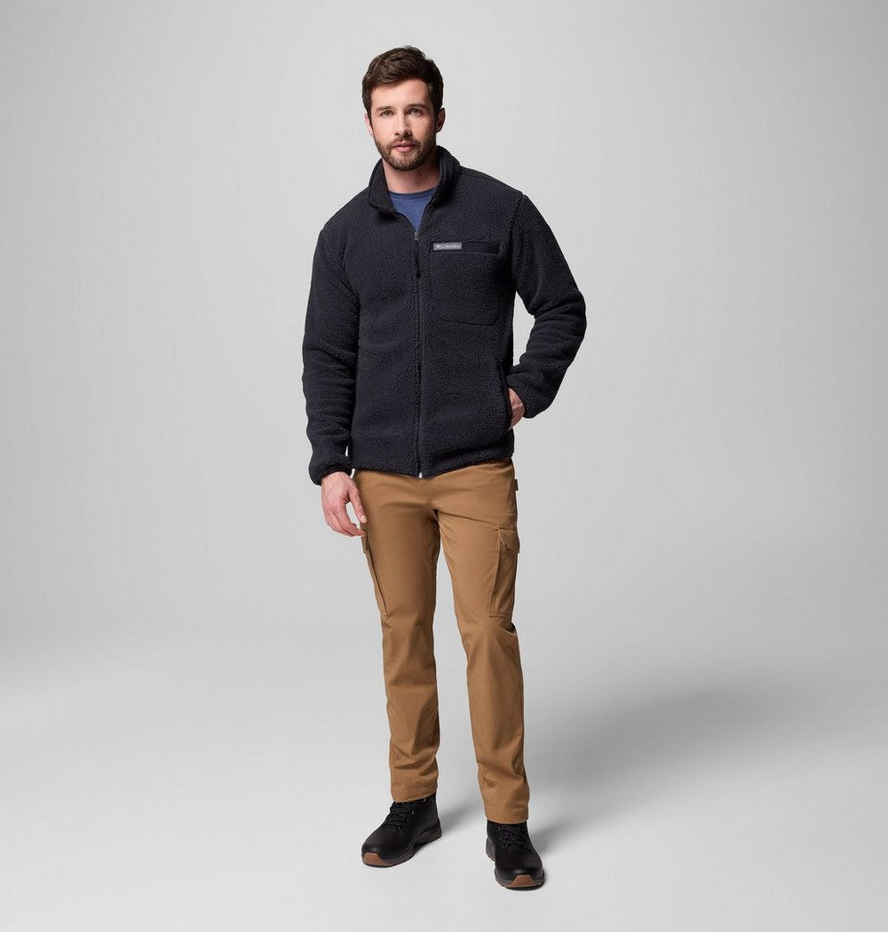 Men's High-Pile Full-Zip Fleece Jacket - Navy