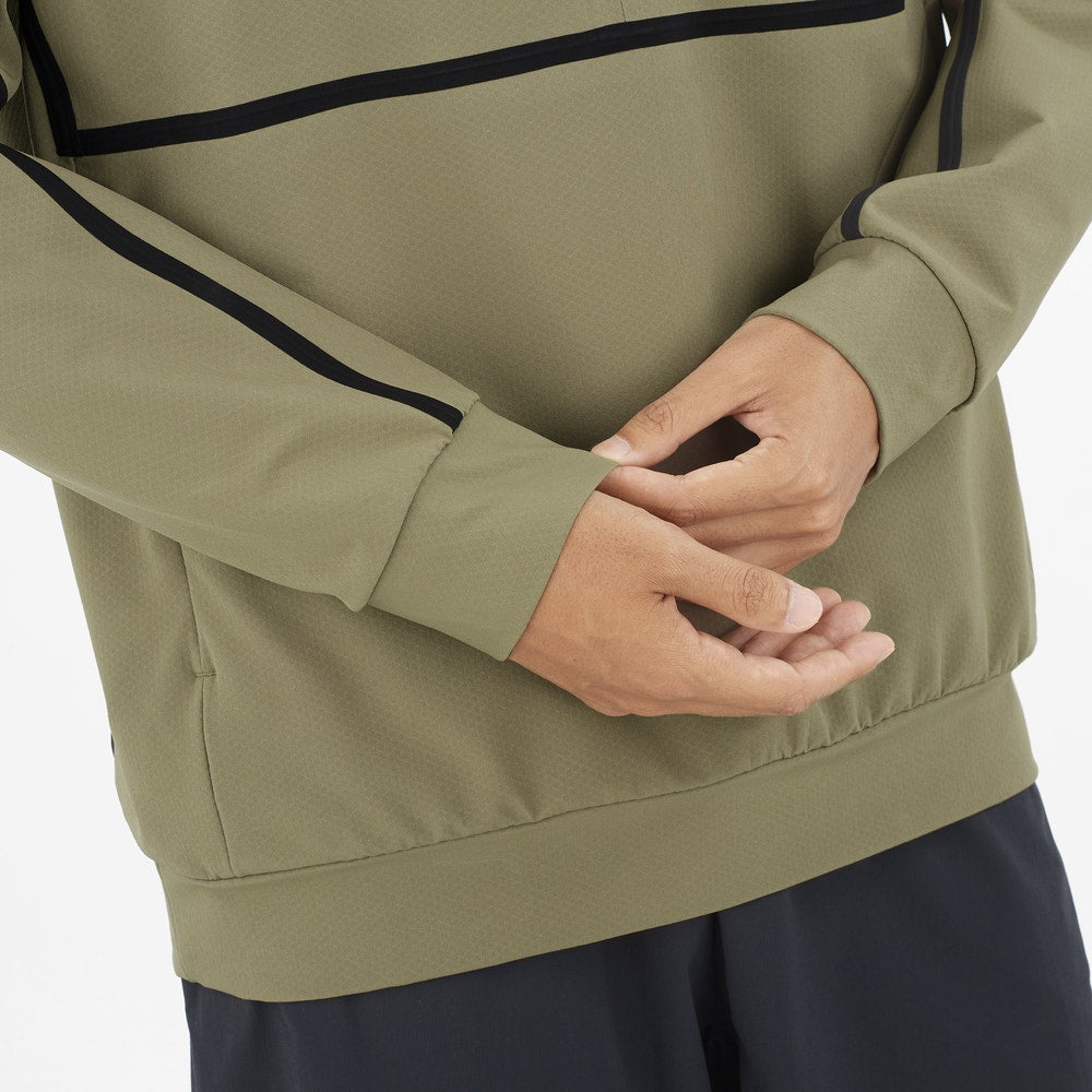 Unisex Half-Zip Softshell Midlayer - Stone Gray