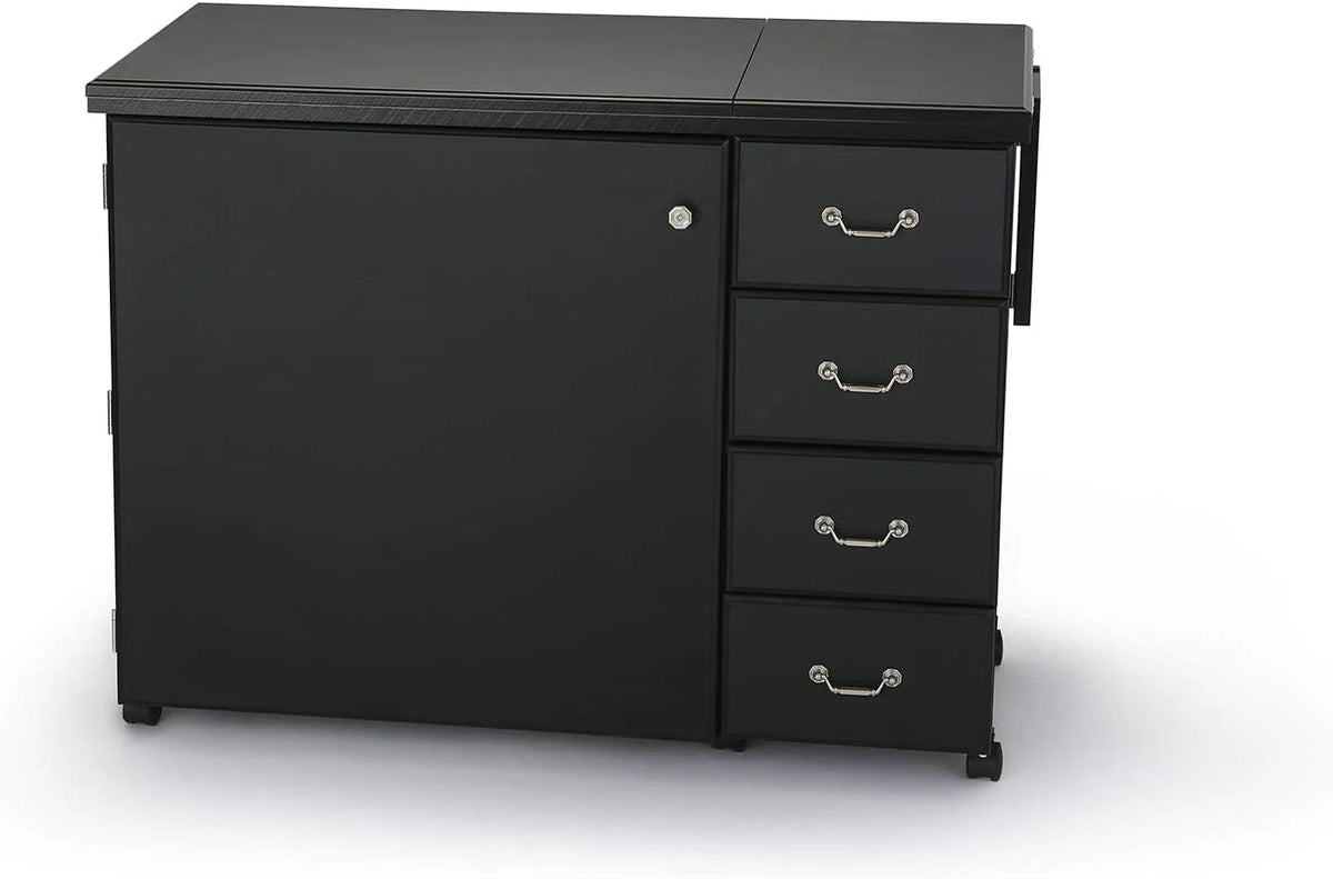 Norma Jean Sewing Cabinet With Storage And Airlift, Black, 45-Pound Capacity - 353