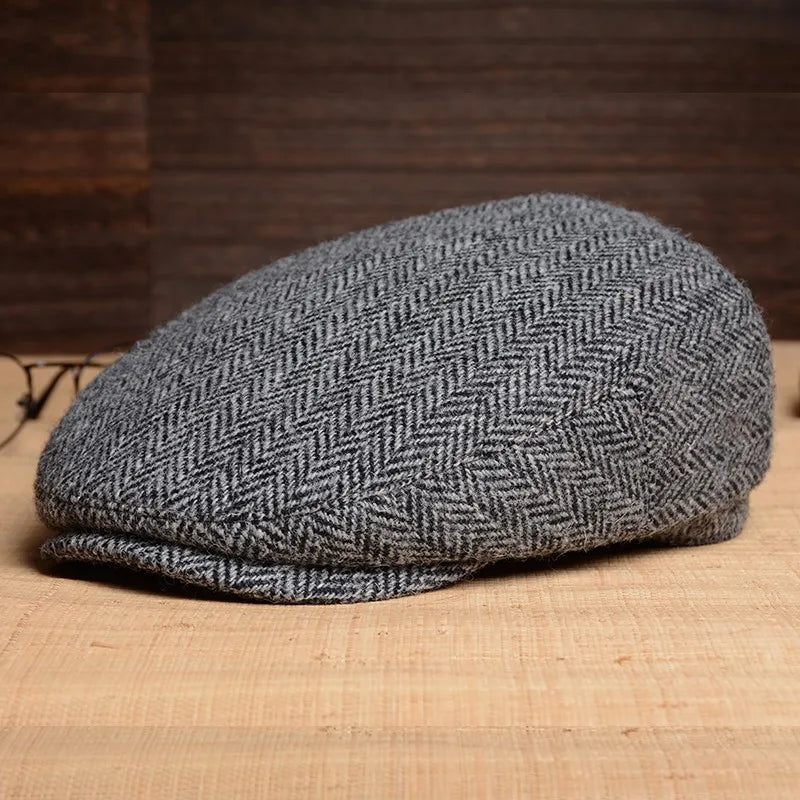 Premium Herringbone Tweed Cap
