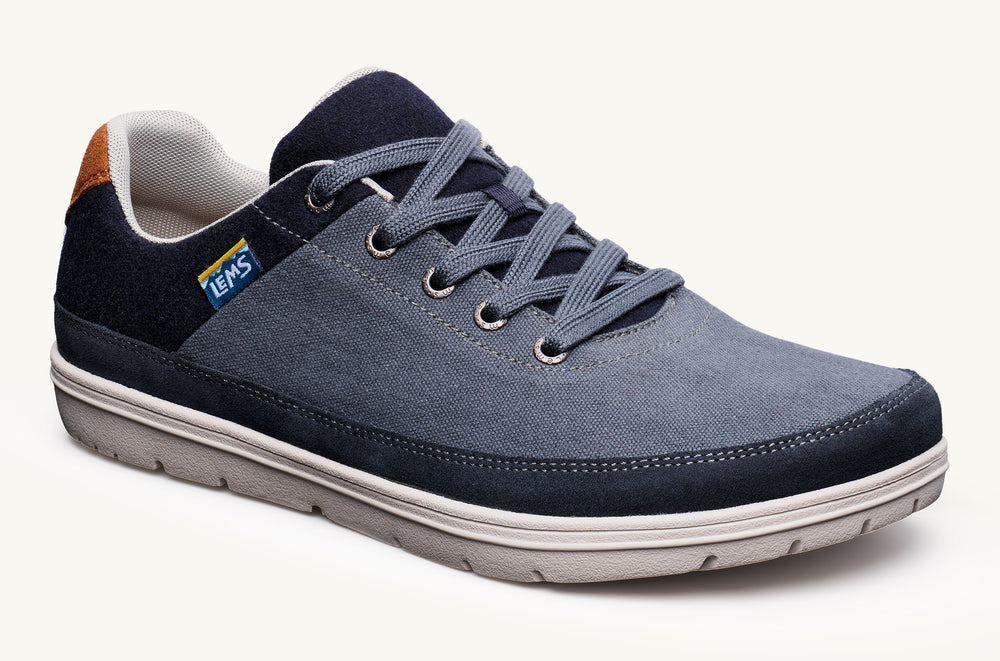 Canvas And Wool Casual Sneaker - Blue