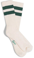 Organic Cotton Crew Socks - Natural Green