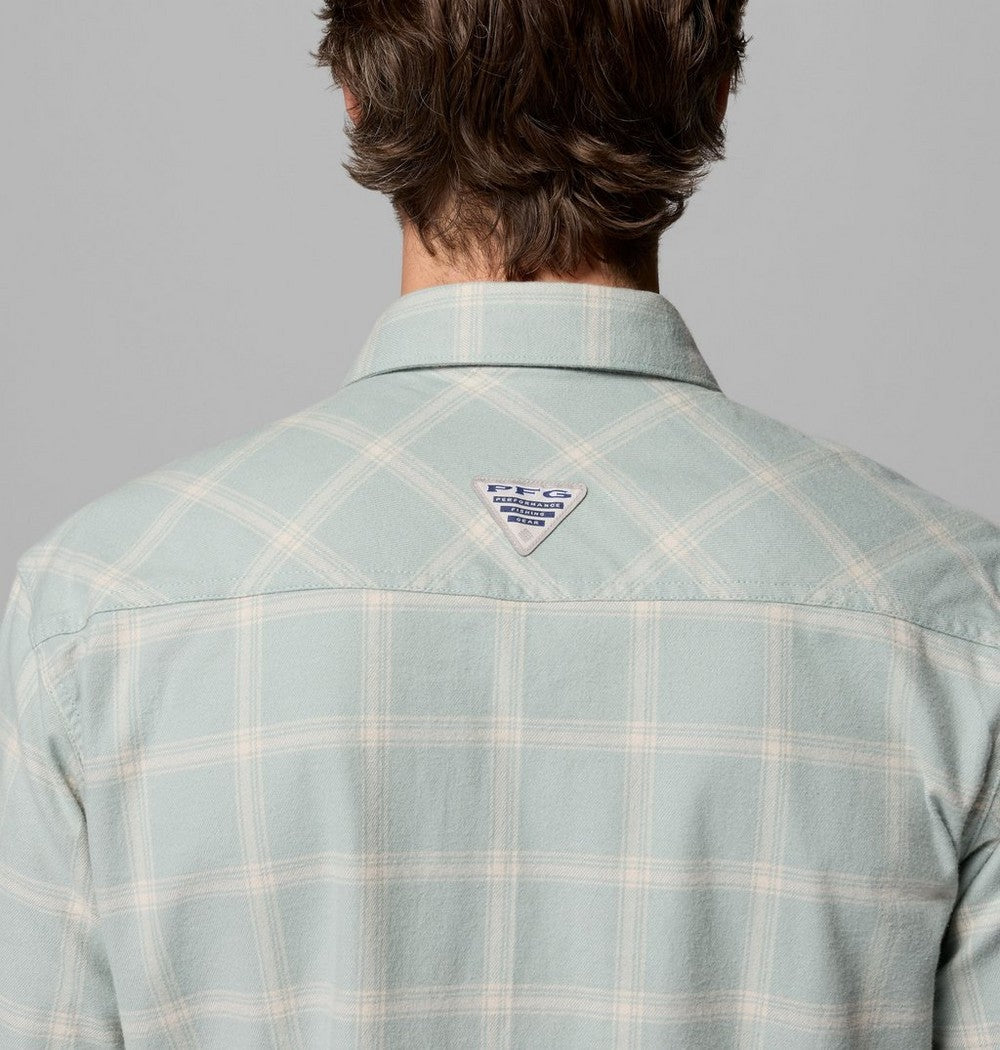 Men's Stretch Cotton Fishing Flannel Shirt - Blue