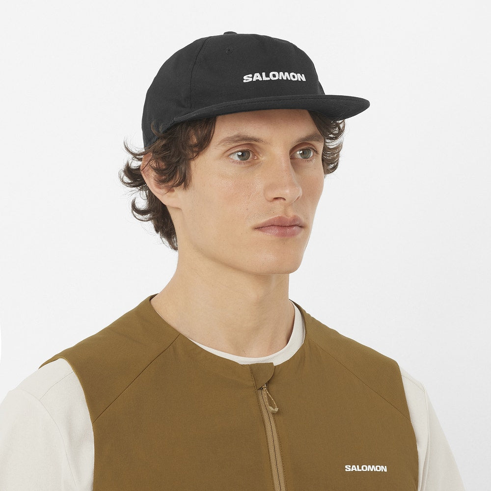 Unisex Cotton Flat Brim Cap - White