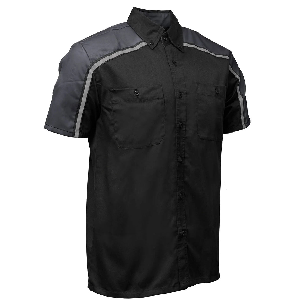 Men's Reflective Mechanic Shirt - Black Gray