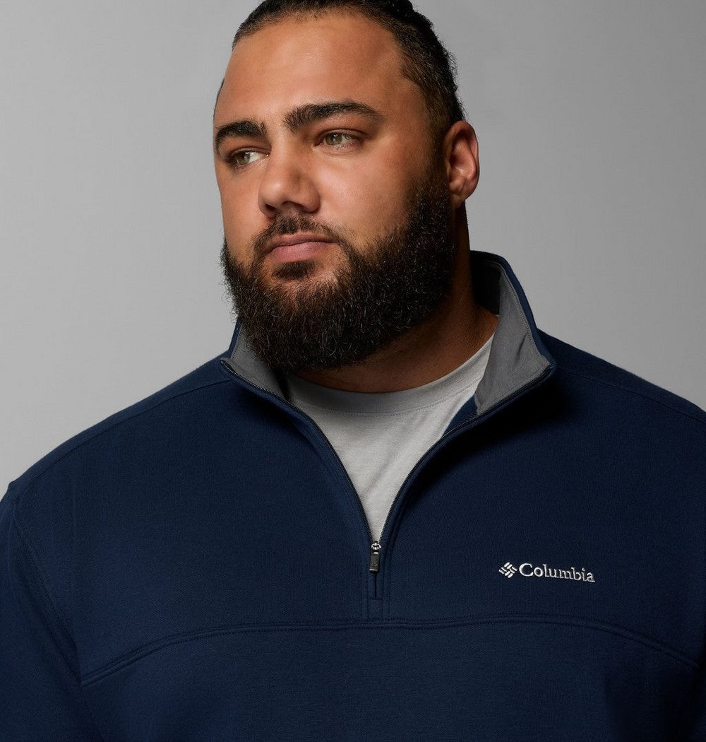 Men's Big Half-Zip Fleece Pullover - Blue