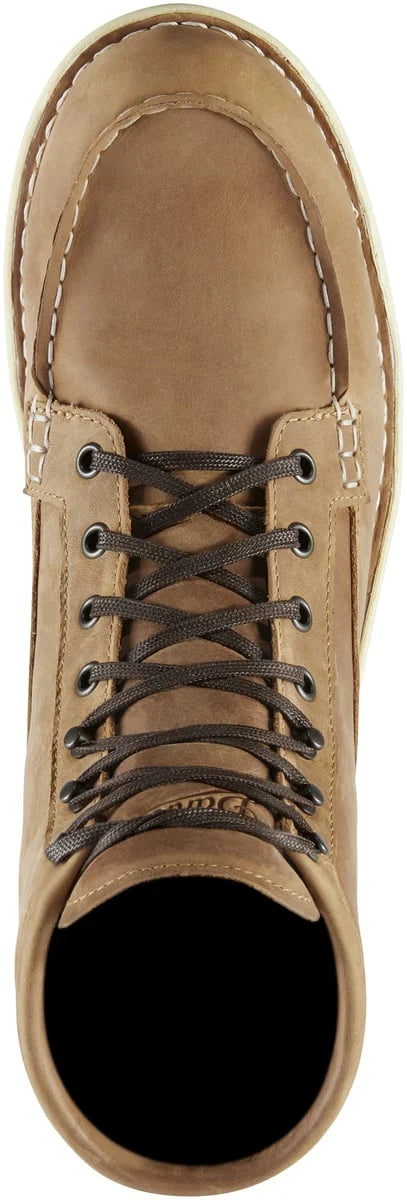 Waterproof Moc Toe Leather Boot - Bone Brown