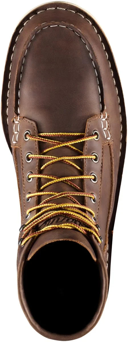 Men's 6-Inch Moc Toe Leather Work Boot - Brown