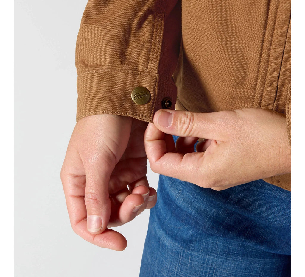 Women's Stretch Canvas Lined Work Jacket - Brown