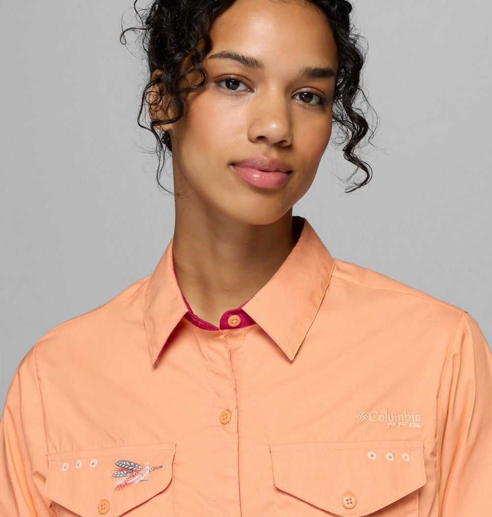 Women's Short Sleeve Fishing Shirt - Pink