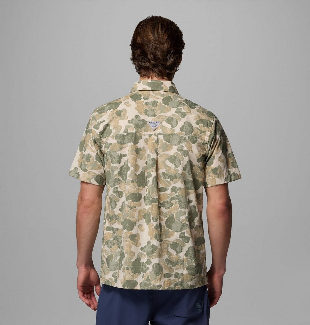 Men's Short-Sleeve Cotton Camp Shirt - Gray