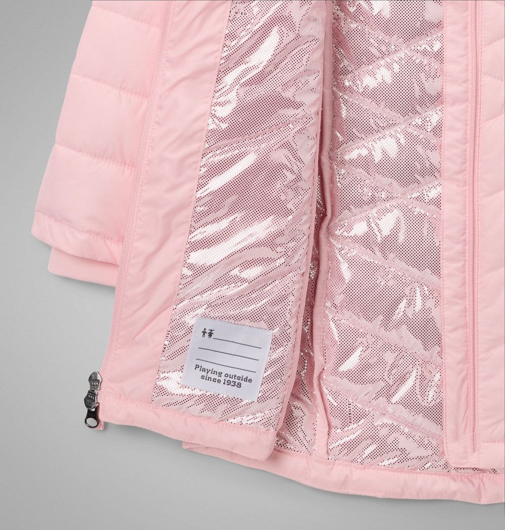 Girls' Long Insulated Hooded Jacket - Wine