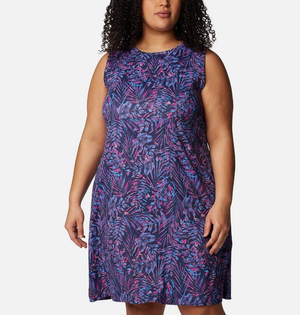 Women's Plus UPF 50 Tank Dress - Blue Print