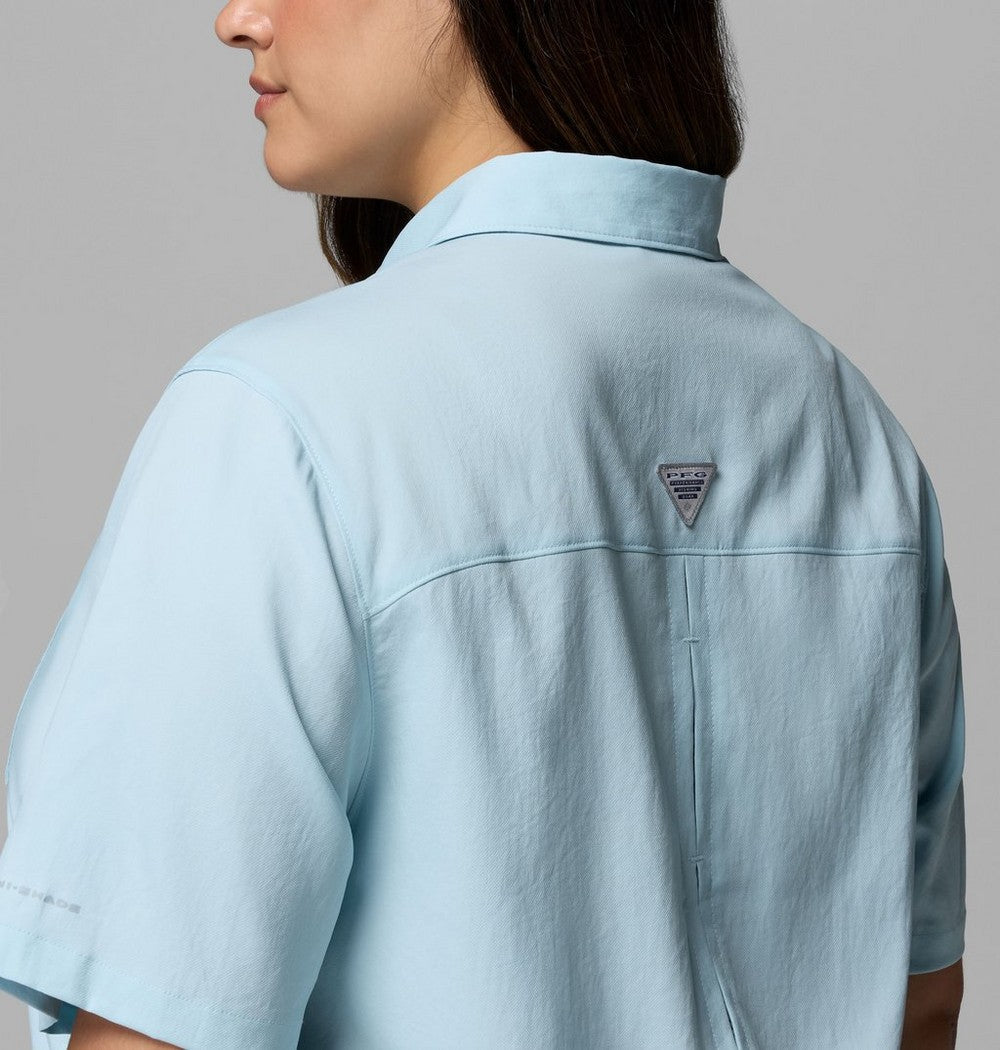 Women's Plus Short-Sleeve Fishing Shirt - Blue