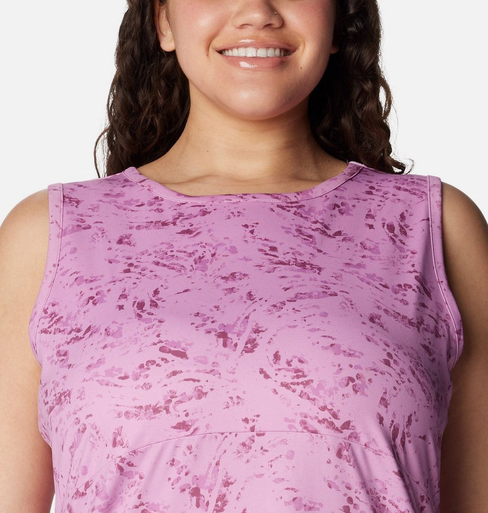 Women's Plus UPF 50 Tank Dress - Blue Print
