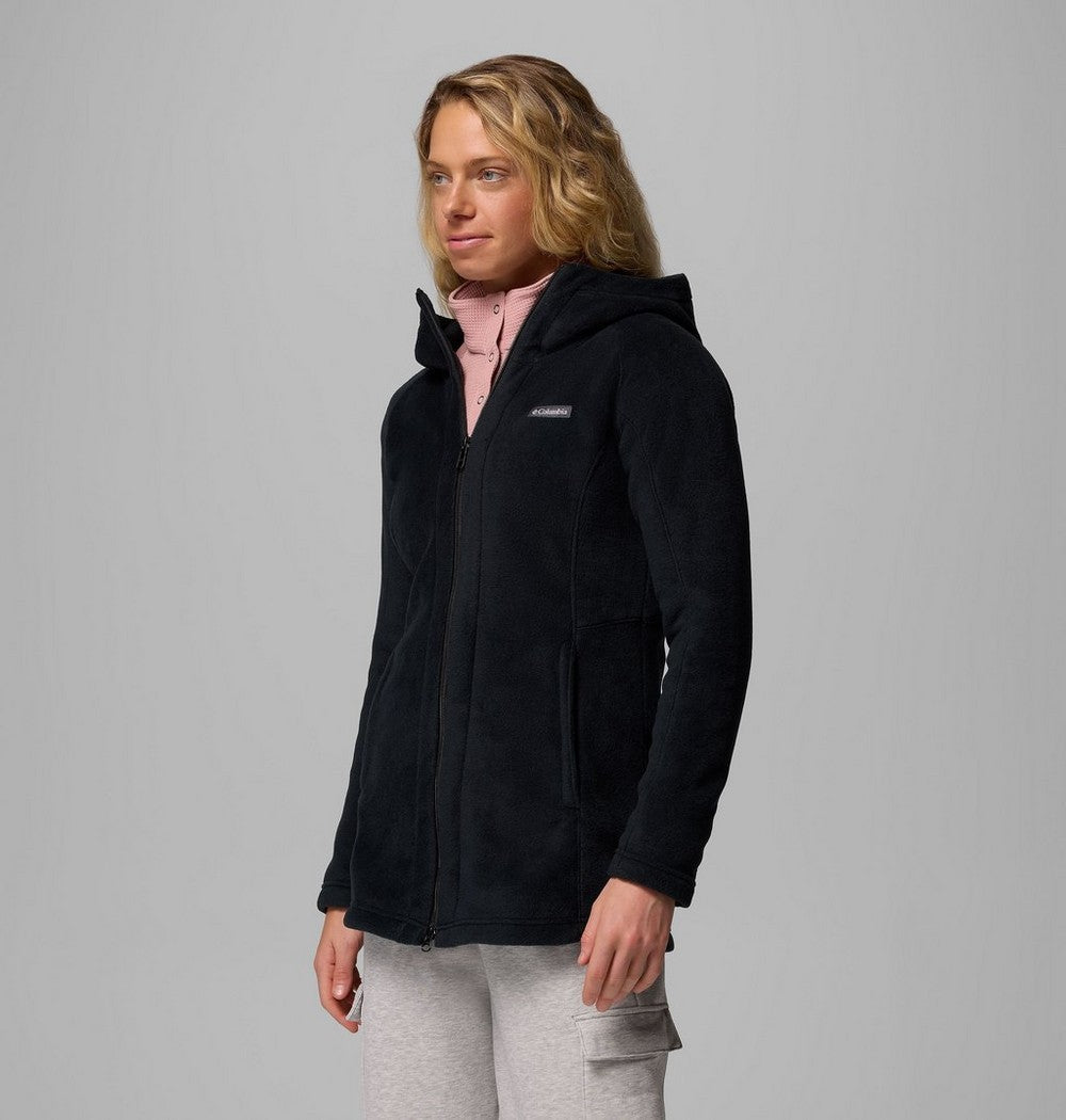 Women's Long Fleece Hoodie - Pink